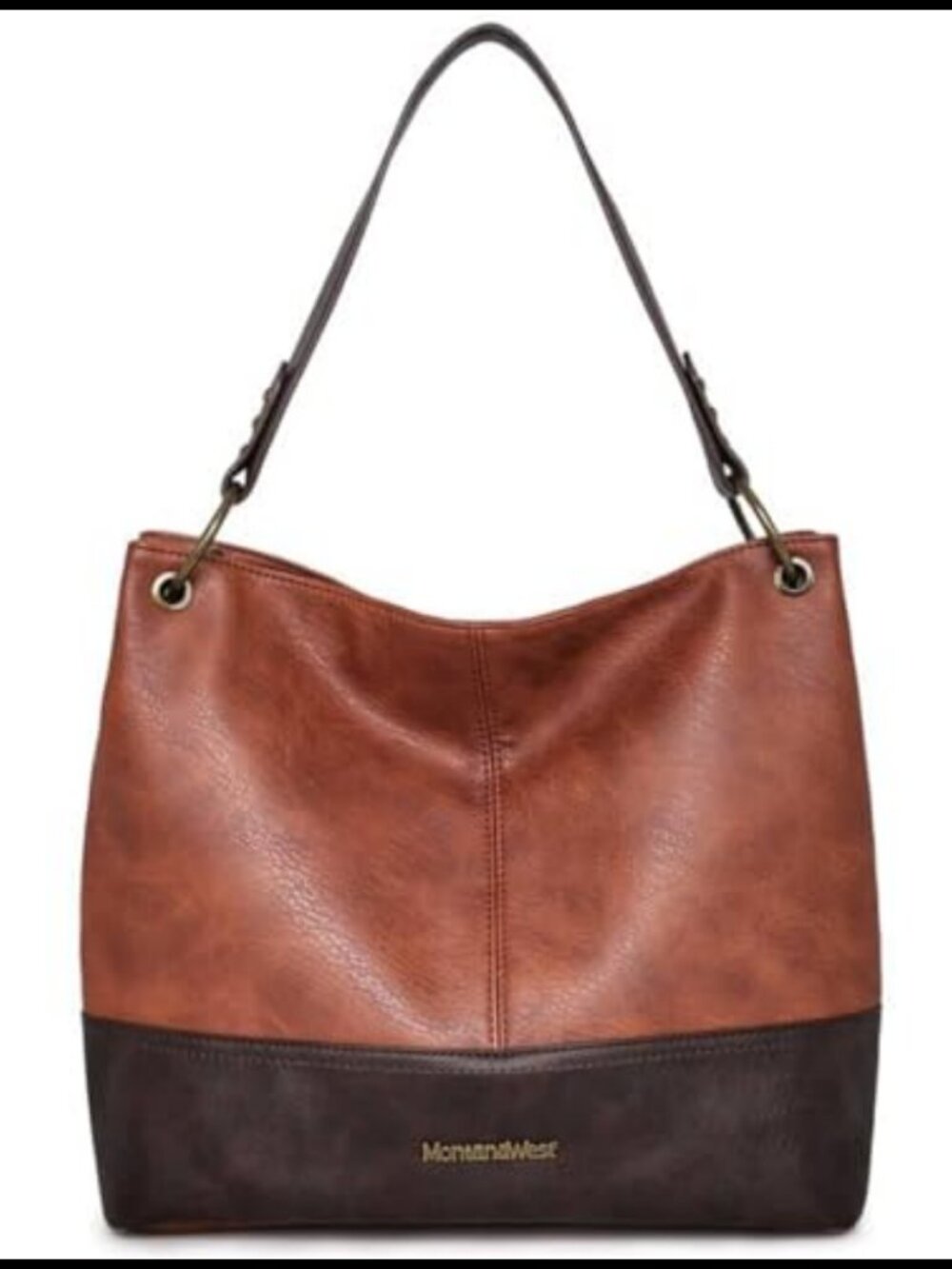 Vegan Leather Hobo Shoulder Bag Slouchy Tote Handbag